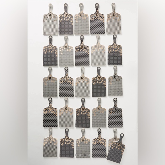 Anthropologie Eliza Tile Monogram Cheese Board Letter N - Picture 4 of 15